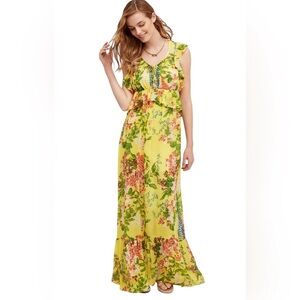 Anthropologie Plenty by Tracy Reese yellow maxi dress